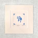 Print papegaai, blauw passe partout 15x15, handgemaakt, Minder dan 50 cm, Oorspronkelijke maker, Nieuw, Ophalen of Verzenden