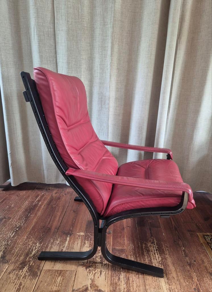 Ingmar Relling Westnofa fauteuil, Ophalen, Gebruikt, 50 tot 75 cm, Leer