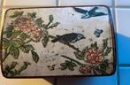 Oud blikje met bloemen en vogels, Ophalen of Verzenden, Gebruikt, Overige