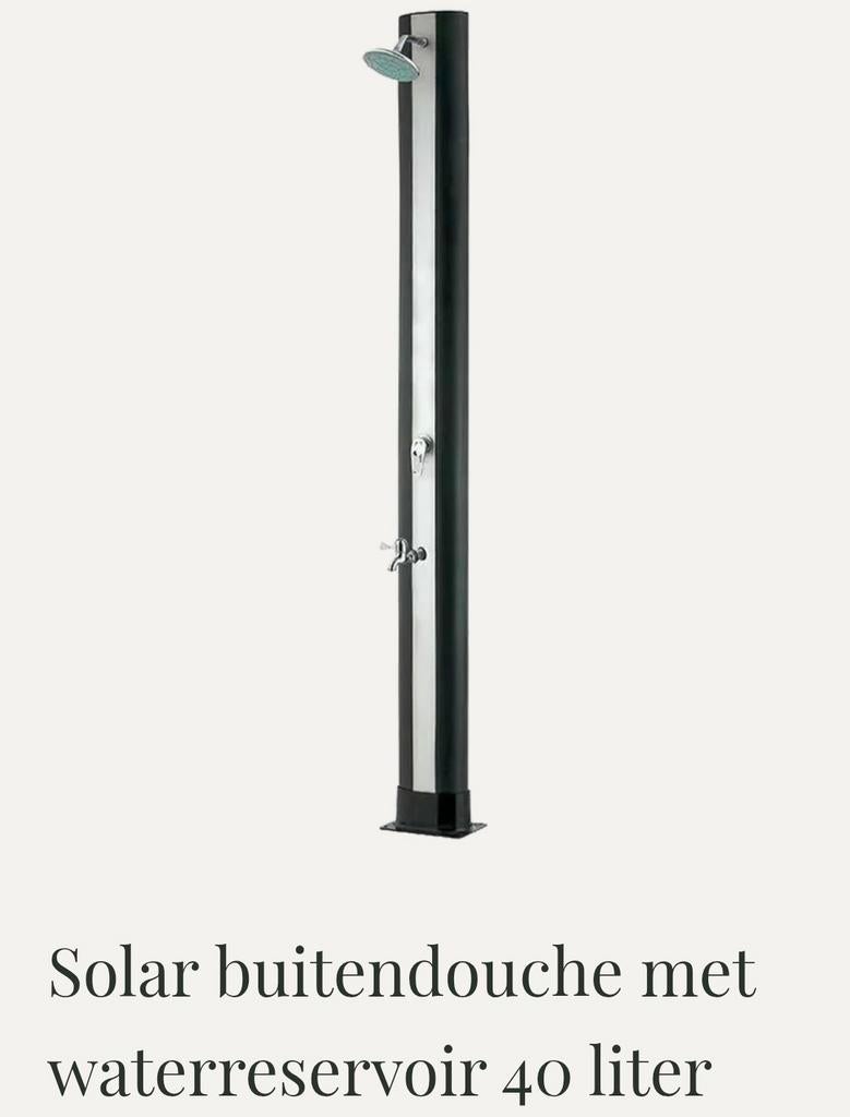 Solar buitendouche met waterreservoir 40 liter, Ophalen