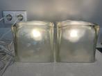 IKEA IJsblokjes IVIKEN tafellampen set (2 stuks), Ophalen of Verzenden, Minder dan 50 cm, Vintage retro modern, Glas