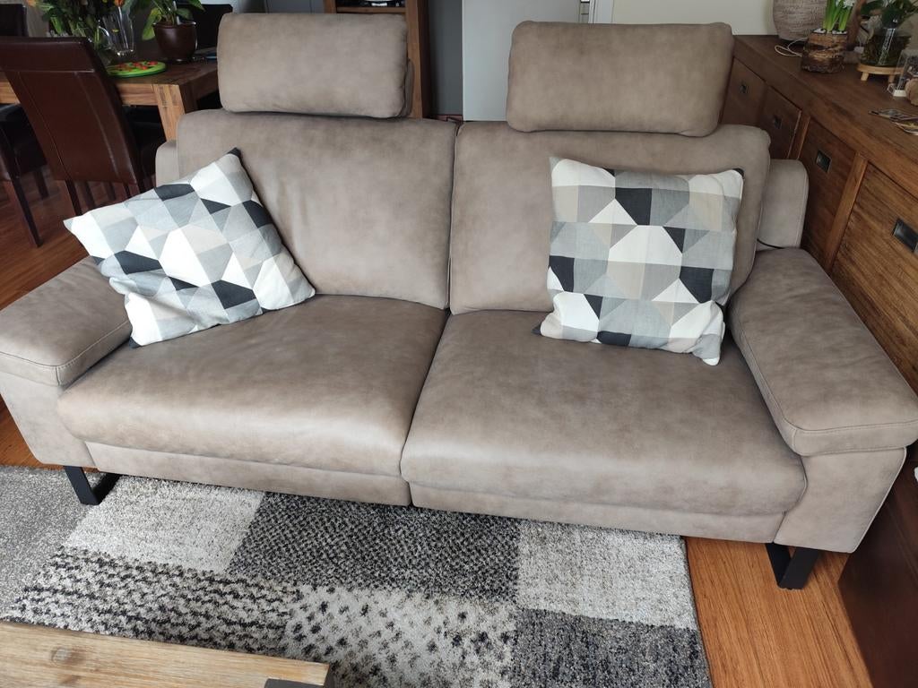 Montel leren bankstel 2,5 zits ZO GOED ALS NIEUW prijs 595,-, Huis en Inrichting, Banken | Bankstellen, Driepersoons, 75 tot 100 cm