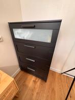 IKEA Zwarte Ladekast - 78x41x124 cm, Ophalen, Gebruikt, 5 laden of meer, 100 tot 150 cm