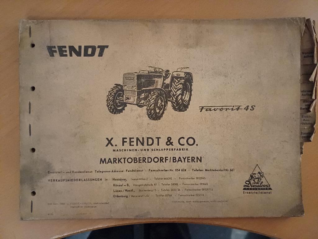 Onderdelenboek Fendt Favorit 4S, Ophalen of Verzenden, Gelezen, Tractor en Landbouw