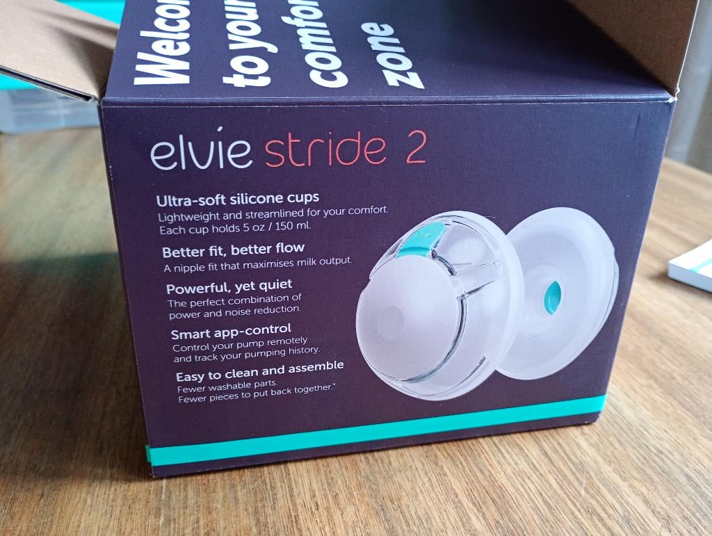 Dubbele Kolf Elvie stride 2 ZGAN!, Ophalen of Verzenden, Zo goed als nieuw, Borstkolf