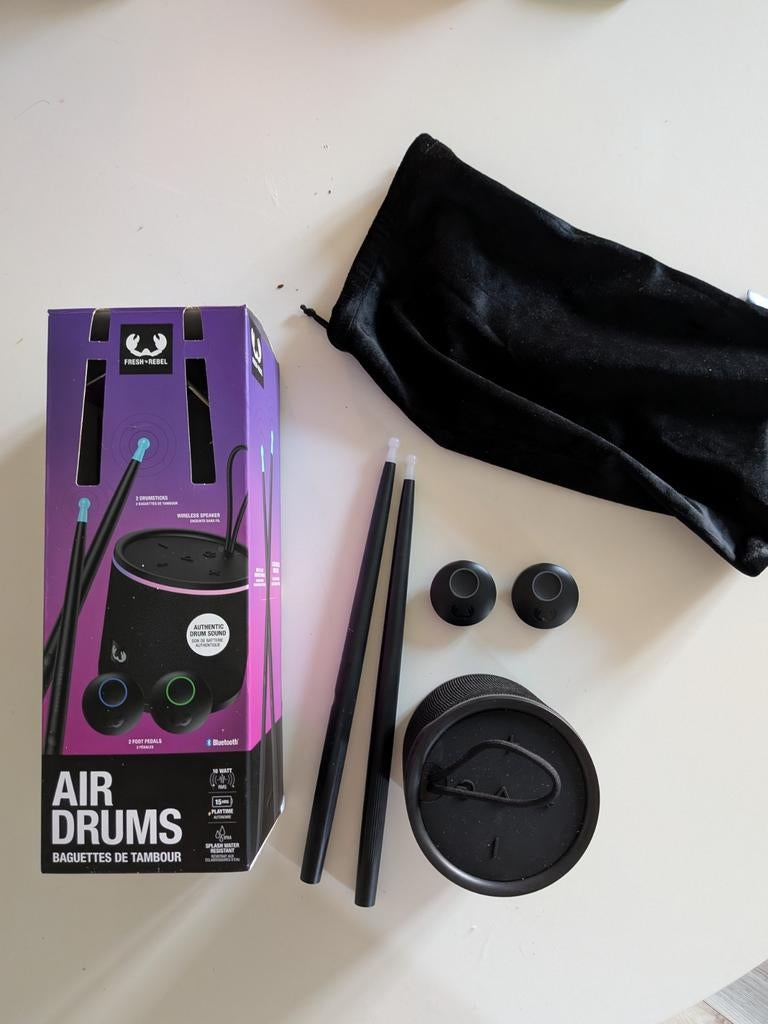 Fresh 'n Rebel Air Drums - Draadloze Speaker & Drumsticks, Ophalen of Verzenden, Zo goed als nieuw, Overige merken, Elektronisch