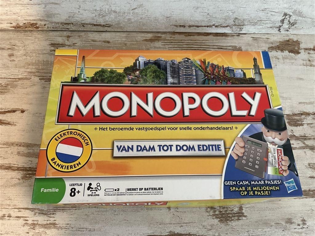 Monopoly van dam tot dom editie - s2086, Hobby en Vrije tijd, Gezelschapsspellen | Bordspellen, Verzenden, Zo goed als nieuw