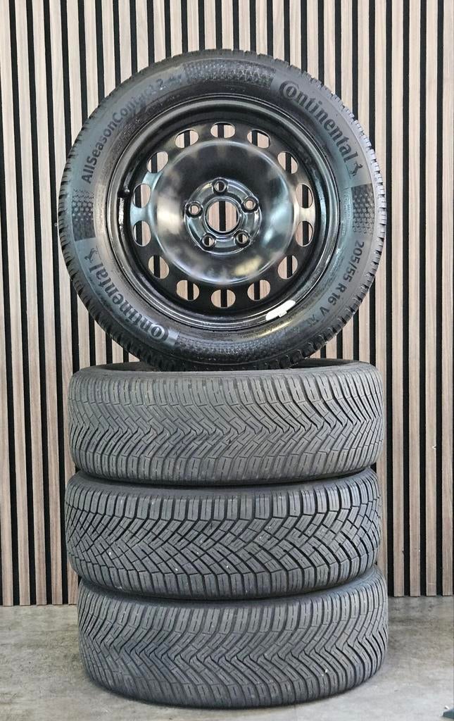 16" Orig AUDI Volkswagen Seat Skoda Velgen+Banden Golf Caddy, Auto-onderdelen, Banden en Velgen, Gebruikt, 16 inch, Banden en Velgen