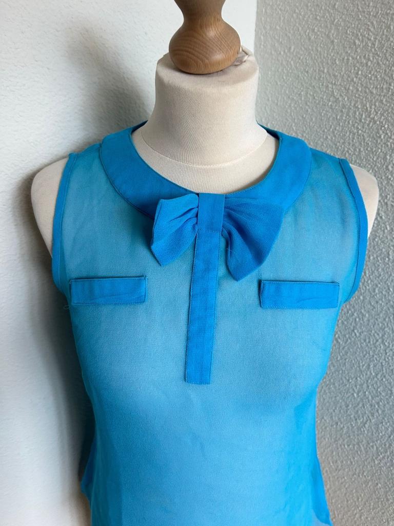 King Louie maat M turquoise top 349, Maat 38/40 (M), Blauw, Ophalen of Verzenden, Zo goed als nieuw