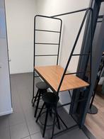 Bar tafel met 2 krukken, Ophalen, Zo goed als nieuw