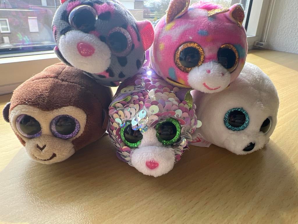 Leuke Ty Beanie Boo's knuffels - 5 stuks, Ophalen, Klein (minder dan 20 cm), Bruin, Met label