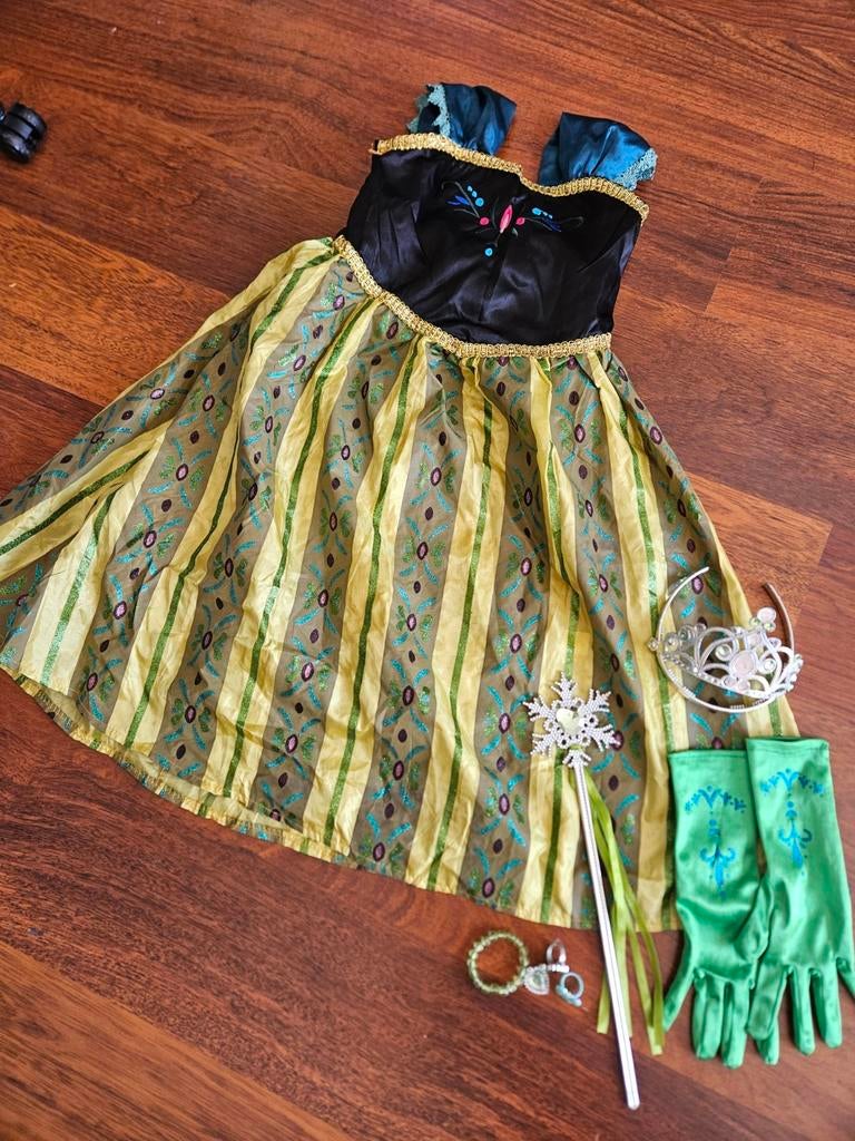 Prachtige Anna Frozen jurk - Uitstekende kwaliteit - Maat 11, Ophalen of Verzenden, Zo goed als nieuw, 110 t/m 116, Meisje