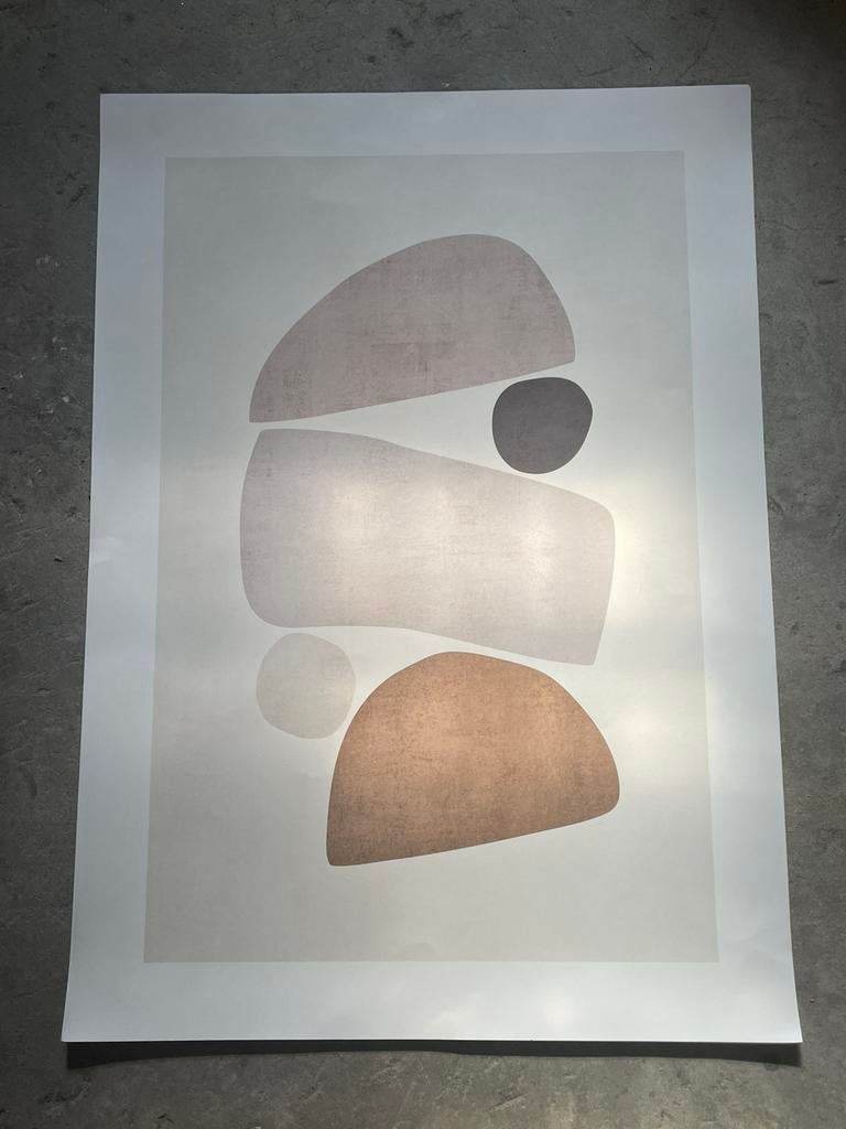 3 70x50 posters natuurtinten/japandi stijl, Ophalen
