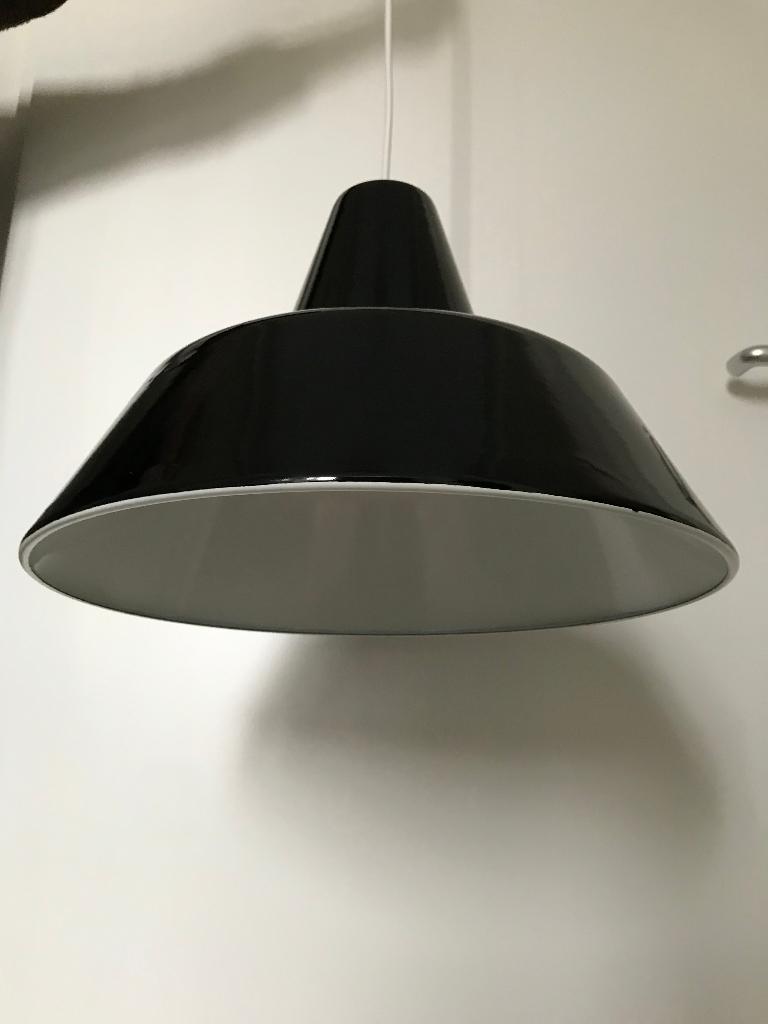 3 x Vintage Louis Poulsen emaille lamp  hanglamp type 19540, Ophalen, Zo goed als nieuw, Metaal, Minder dan 50 cm