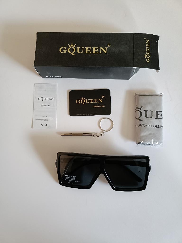 GQUEEN zonnebril, Overige merken, Zonnebril, Zwart, Nieuw