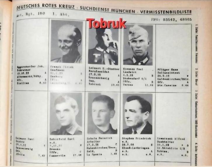 DRK Vermisstenbildliste AD-AE- Afrika, Holland, Normandië .., Verzamelen, Militaria | Tweede Wereldoorlog, Boek of Tijdschrift