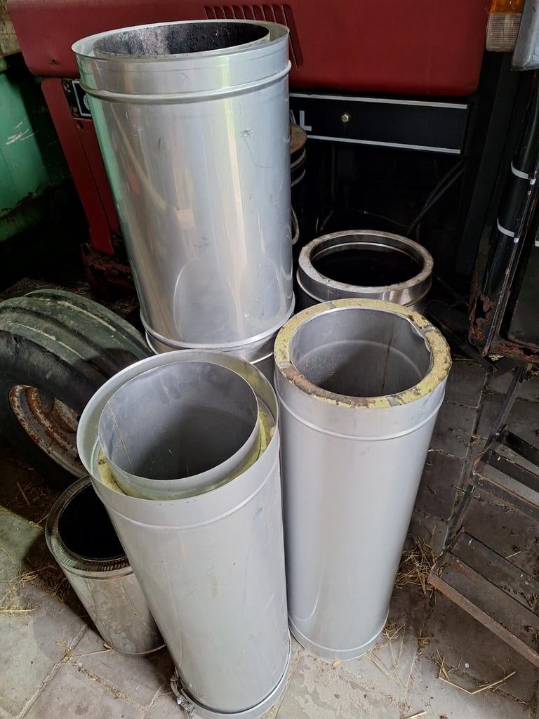 Geïsoleerde kachelpijpen, Doe-het-zelf en Verbouw, Buizen en Afvoer, Ophalen, Pvc, 6 meter of meer, Overige typen