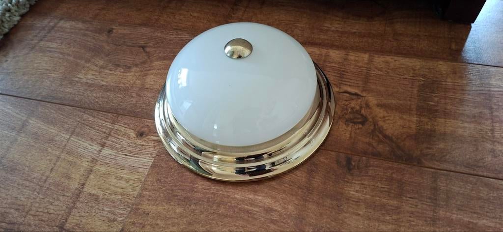 Vintage plafonnière diameter 25 cm, Ophalen of Verzenden, Gebruikt, Glas