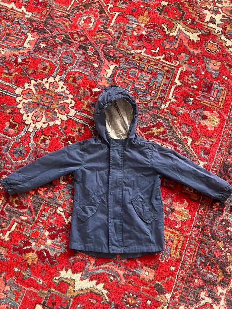 Jas donkerblauw Poco Piano 104, Kinderen en Baby's, Ophalen of Verzenden, Zo goed als nieuw, Jongen of Meisje, Jas