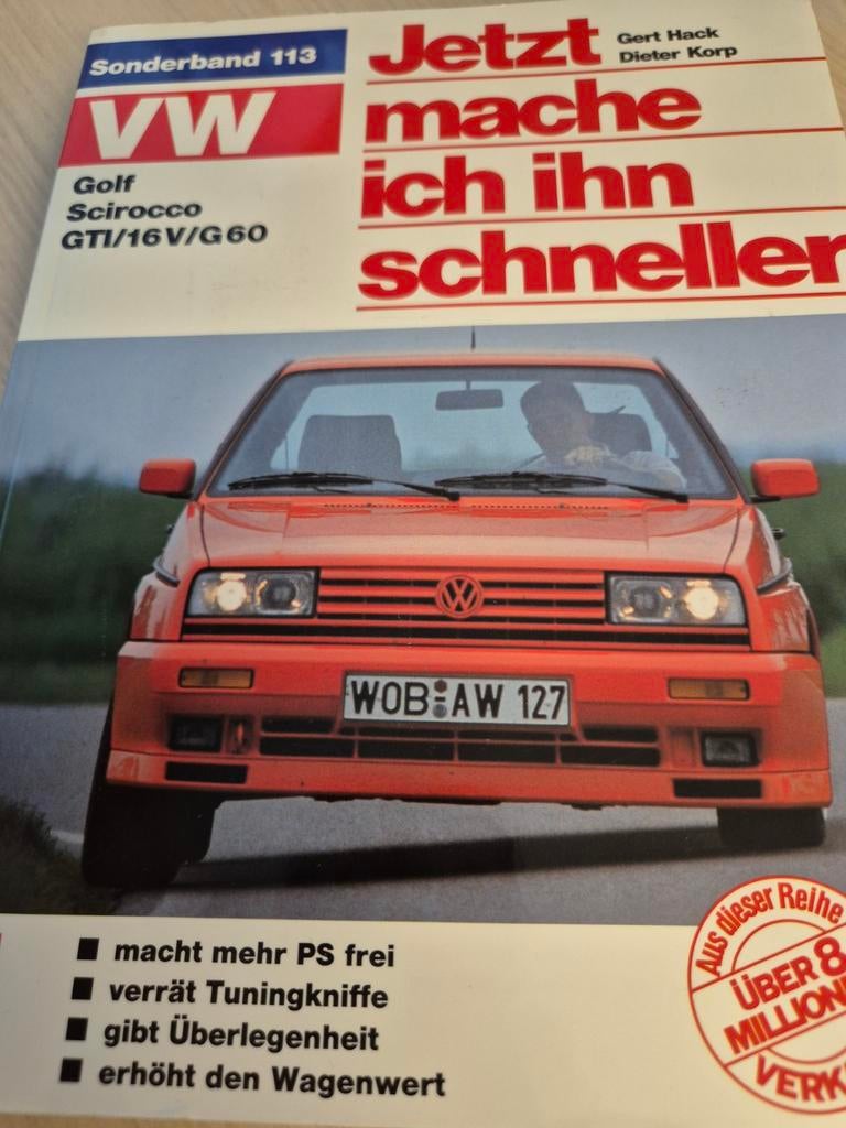 Dik boek Volkswagen Golf Rallye Golf 2 GTI 16v G60 Scirocco, Ophalen of Verzenden