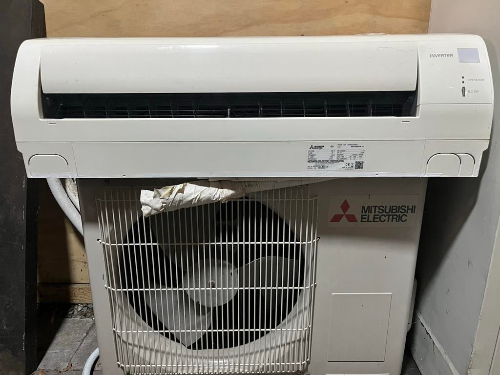 Mitsubishi Electric Inverter Airco met Afstandsbediening, Gebruikt, Minder dan 60 m³, 3 snelheden of meer, Ophalen of Verzenden