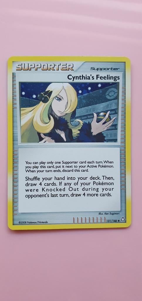 Supporter Cynthia's feelings holo pokemon kaart, Ophalen of Verzenden, Zo goed als nieuw