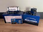 Wsi Scania Geelhoed + container trailer, Hobby en Vrije tijd, Modelauto's | 1:50, Ophalen of Verzenden, Zo goed als nieuw, Bus of Vrachtwagen