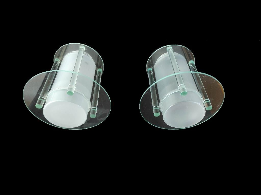 Fantastische glazen vintage Bauhaus kappen zonder armatuur, Ophalen of Verzenden, Gebruikt