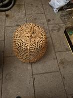 Rieten hanglamp, Huis en Inrichting, Minder dan 50 cm, Gebruikt, Rond, Ophalen of Verzenden