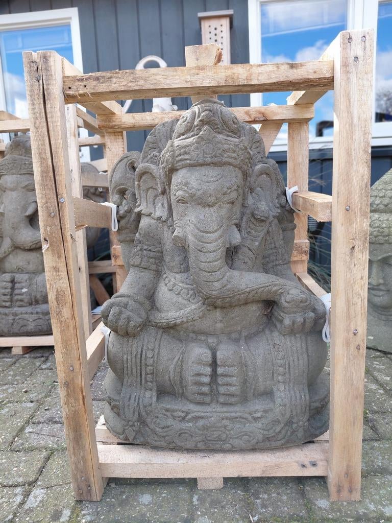 Ganesha greenstone 70 cm hoog, Tuin en Terras, Tuinbeelden, Ophalen, Www.ibizasfeer.nl, Nieuw, Info@ibizasfeer.nl