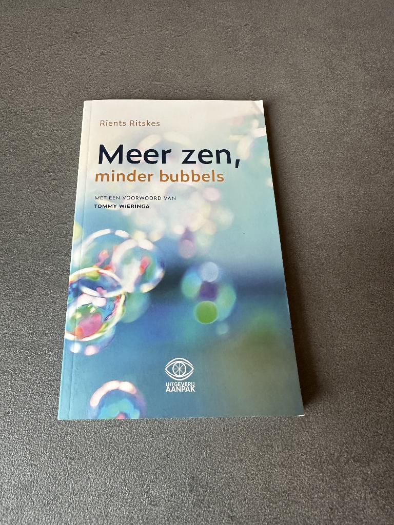 Boek Meer Zen, Minder Bubbels [Rients Ritskens], Boeken, Rients Ritskens, Ophalen of Verzenden, Zo goed als nieuw, Praktische filosofie