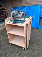 Inklapbaar onderstel voor afkortzaag, Ophalen