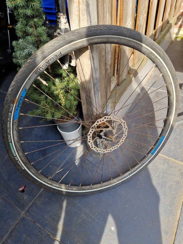 Achterwiel, Fietsen en Brommers, Fietsonderdelen, Ophalen, Gebruikt, Wiel