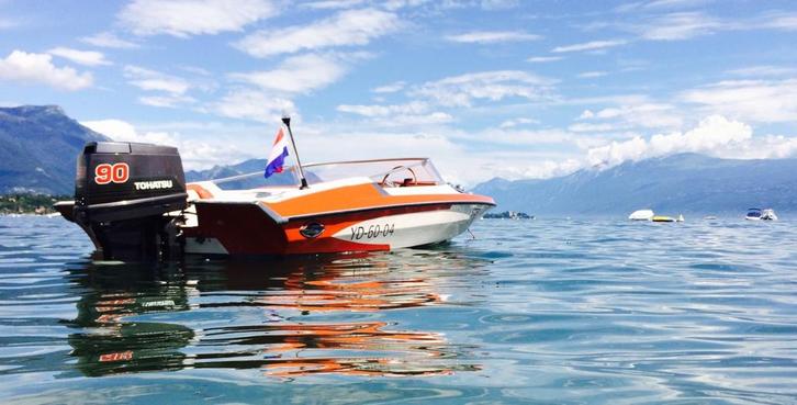 speedboot, Watersport en Boten, Speedboten, Gebruikt, 3 tot 6 meter, Benzine, 70 tot 120 pk, Polyester, Buitenboordmotor, Ophalen