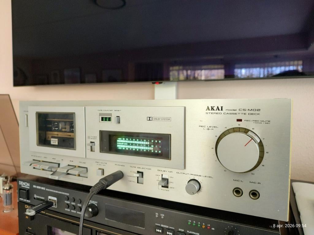 Vintage Akai CS-M02 cassettedeck, Audio, Tv en Foto, Cassettedecks, Ophalen of Verzenden, Akai