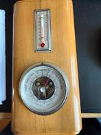 Vintage Barometer met Thermometer - Hout, Ophalen of Verzenden, Gebruikt, Barometer
