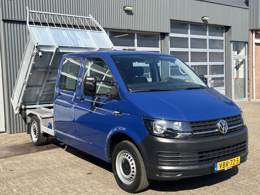Volkswagen Transporter 2.0 TDI L2H1 DC Euro 6 Kipper open la, Auto's, Voorwielaandrijving, Gebruikt, 4 cilinders, Blauw