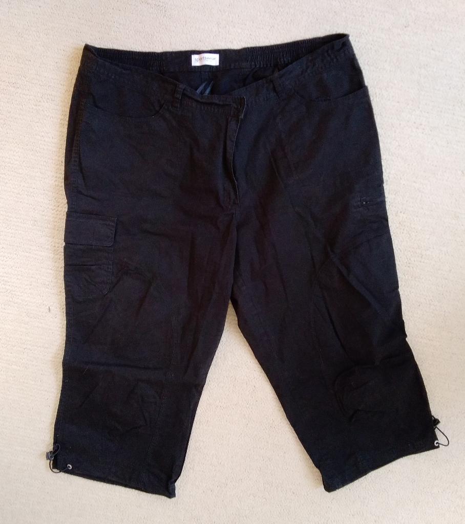 bermuda Ulla Popken maat 52, Kleding | Dames, Grote Maten, Gedragen, Broek of Spijkerbroek, Zwart, Ophalen of Verzenden