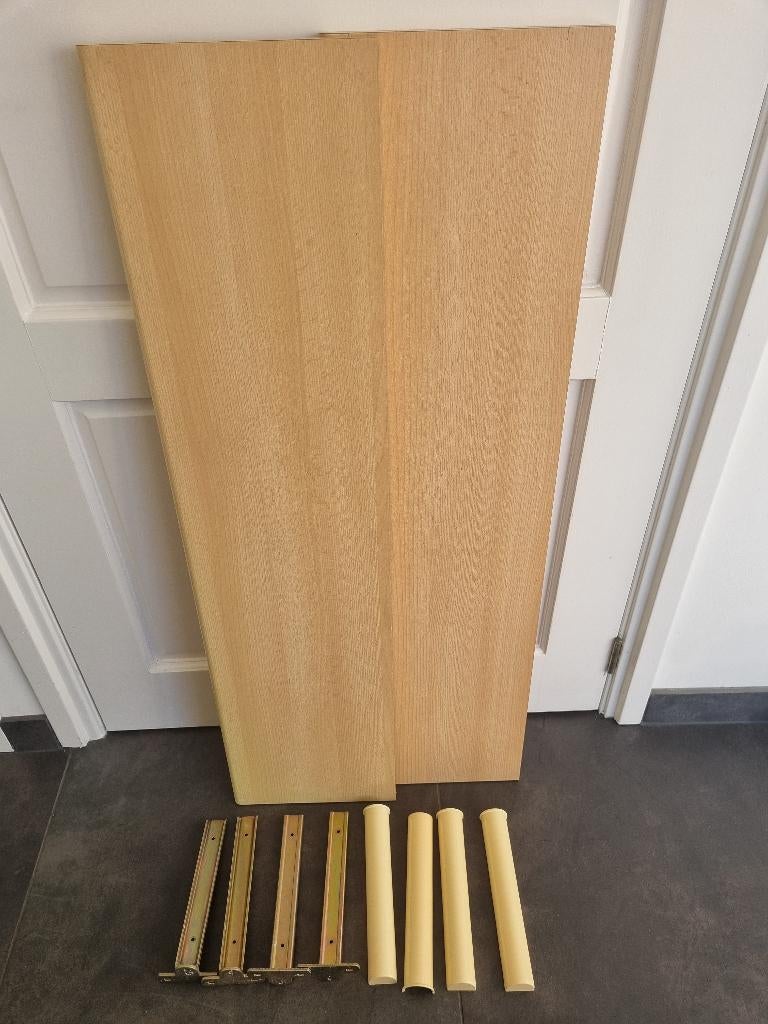 2 boekenplanken 100x25 cm inclusief steunen, Ophalen, Zo goed als nieuw