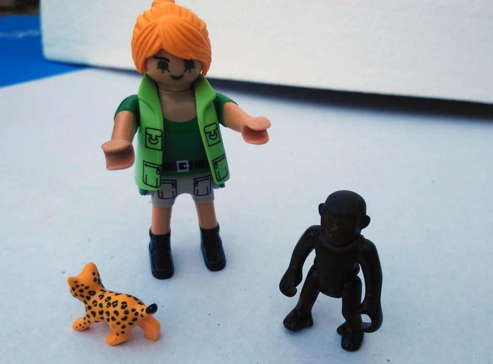 playmobil dierenverzorger met gorilla (9074), Ophalen of Verzenden, Zo goed als nieuw, Los playmobil