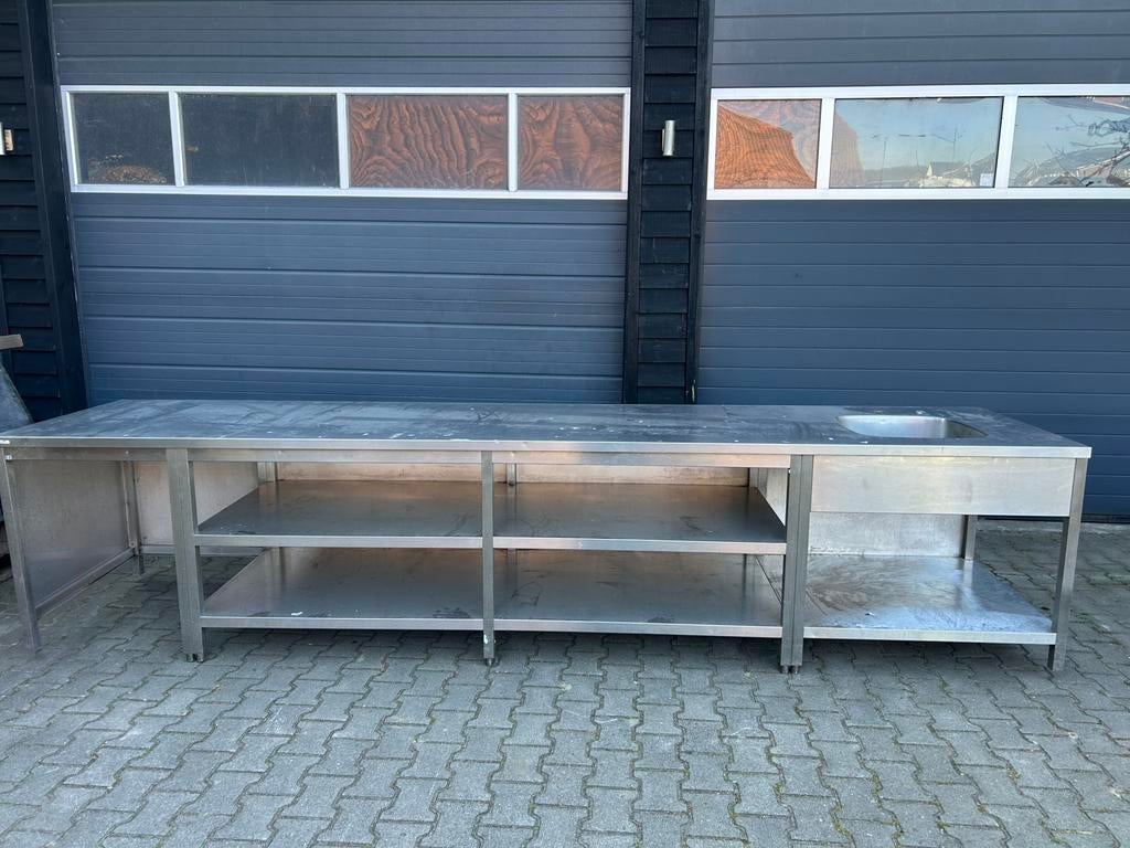 Rvs werkbank werktafel aanrecht horeca catering, Ophalen, Zo goed als nieuw
