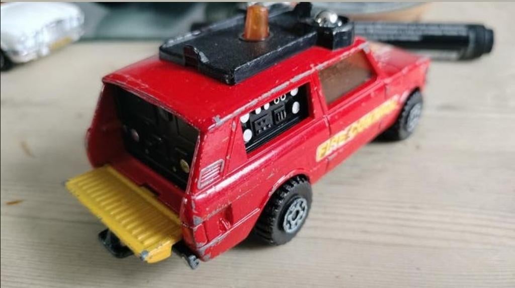 RANGE ROVER brandweer MATCHBOX SUPERKINGS 1/43, Ophalen of Verzenden, Gebruikt, Auto, Matchbox