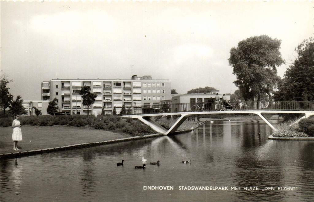 Eindhoven - Stadswandelpark met Huize Den Elzen - ongelopen, Ophalen of Verzenden, 1960 tot 1980, Ongelopen, Noord-Brabant