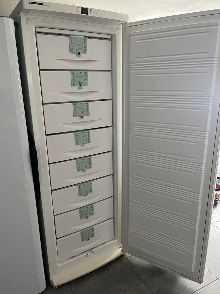 Liebherr Comfort Vrieskast met 8 Lades, Gebruikt, Minder dan 60 cm, 160 cm of meer, Vrijstaand