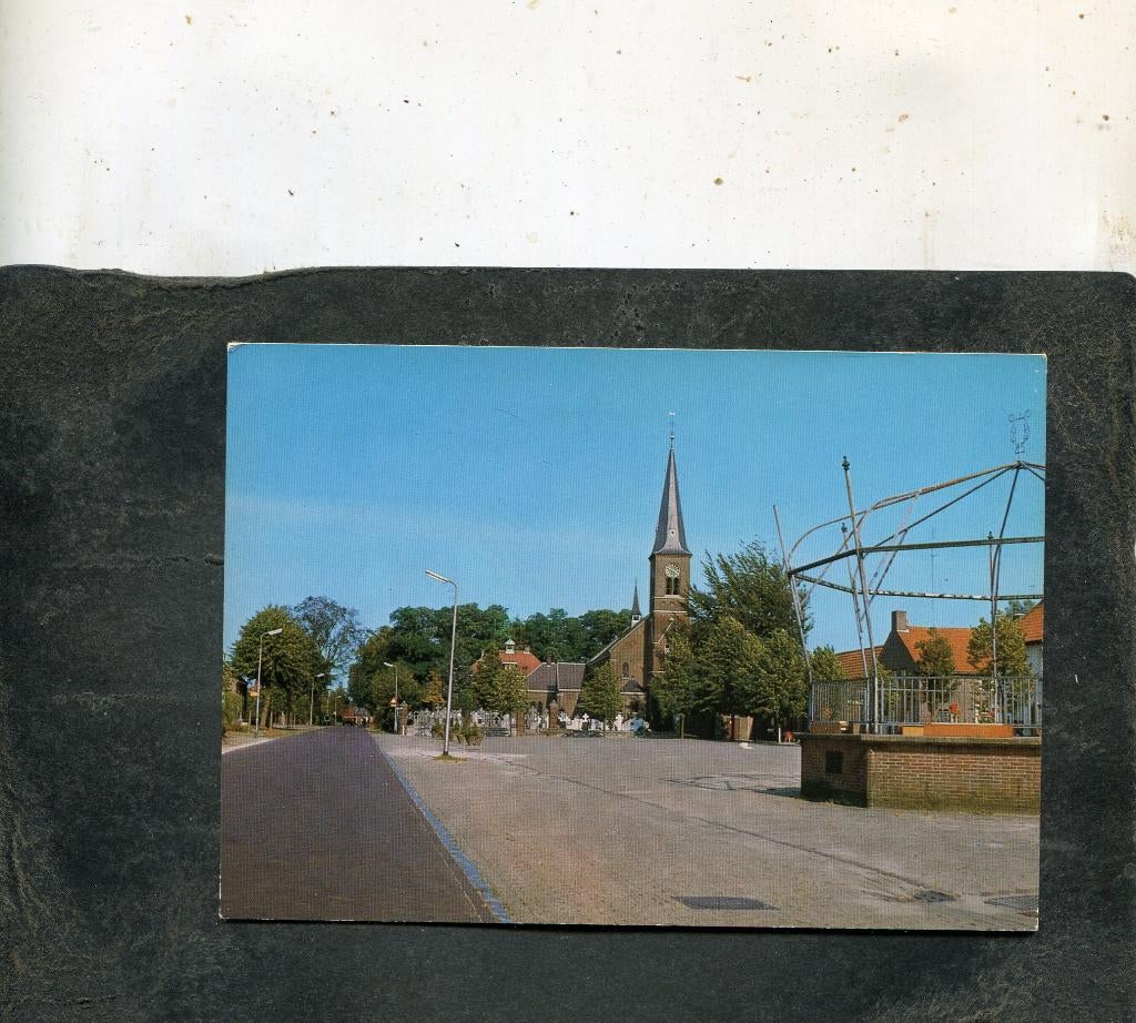 Ansicht Borkel en Schaft - Dorpsplein met kerk, Verzenden, 1980 tot heden, Ongelopen