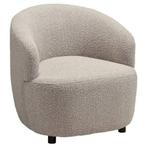 Fauteuil poef Boucle Designer chique grijs, Westwing, 75 tot 100 cm, Ophalen of Verzenden, Zo goed als nieuw
