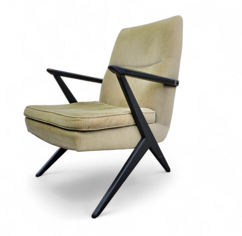 Arm chair 1960s / fauteuil / lounge, Gebruikt, Minder dan 75 cm, Ophalen of Verzenden, Stof