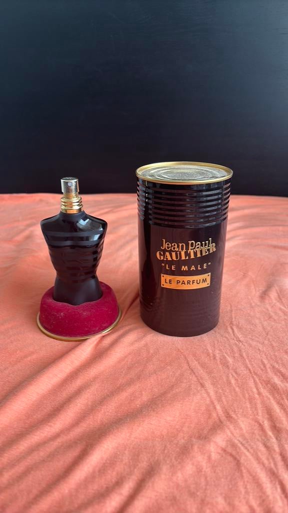 Jean Paul gaultier le male le parfum 75 ml, Ophalen of Verzenden, Zo goed als nieuw, Parfumfles