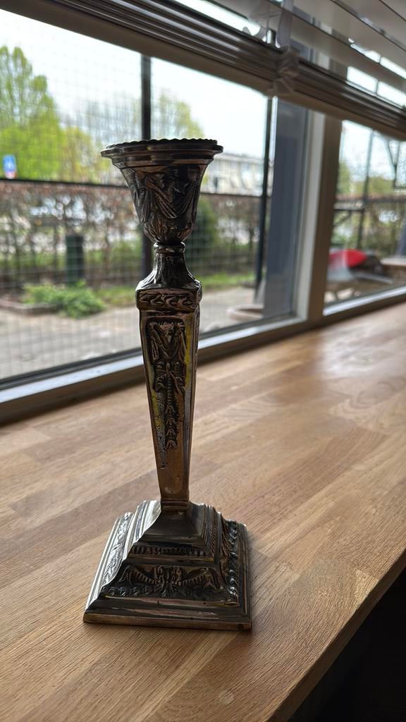 Anieke kandelaar, verzilverd, Ophalen of Verzenden