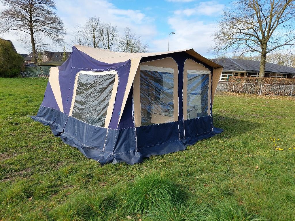 vouwwagen trigano odyssee, Ophalen, Trigano, Blauw, Aanwezig